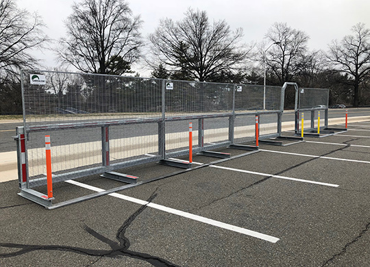 Modular-Vehicle-Barrier-with-passthrough modular vehicle barrier