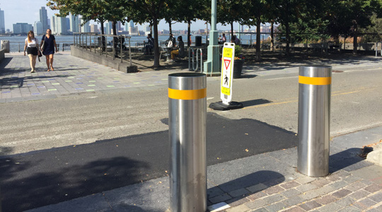 bollards in use