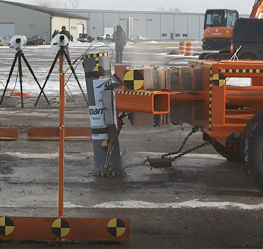 safety bollard testing